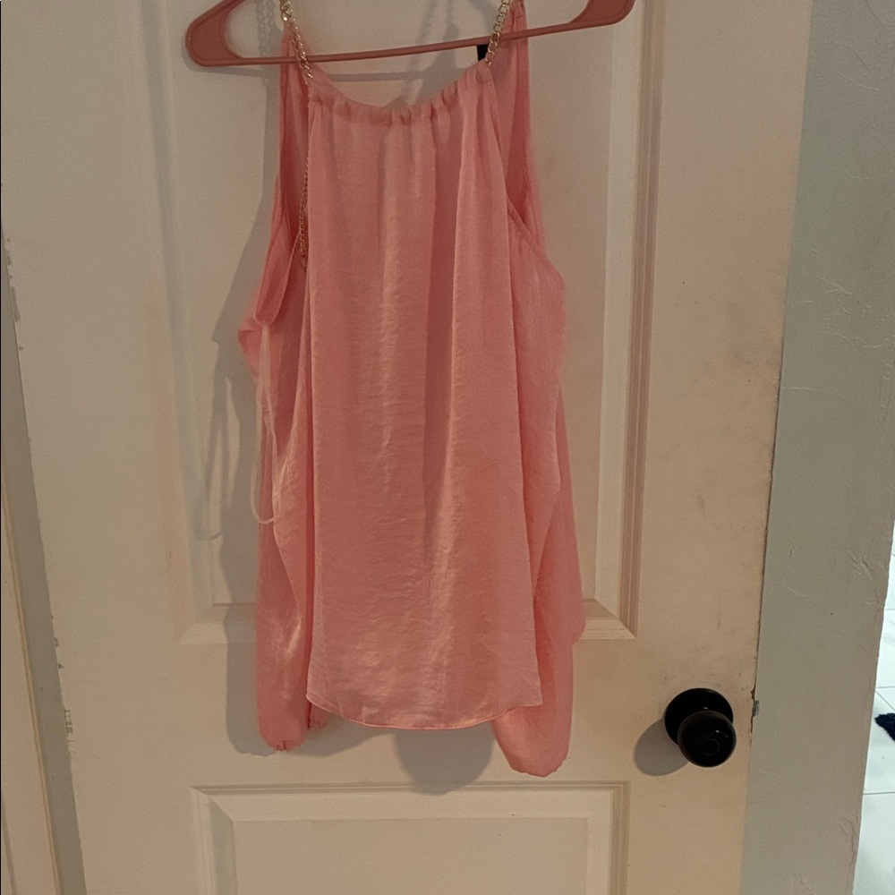 Thalia Sodi Pink Chain-Strap Tank Top
